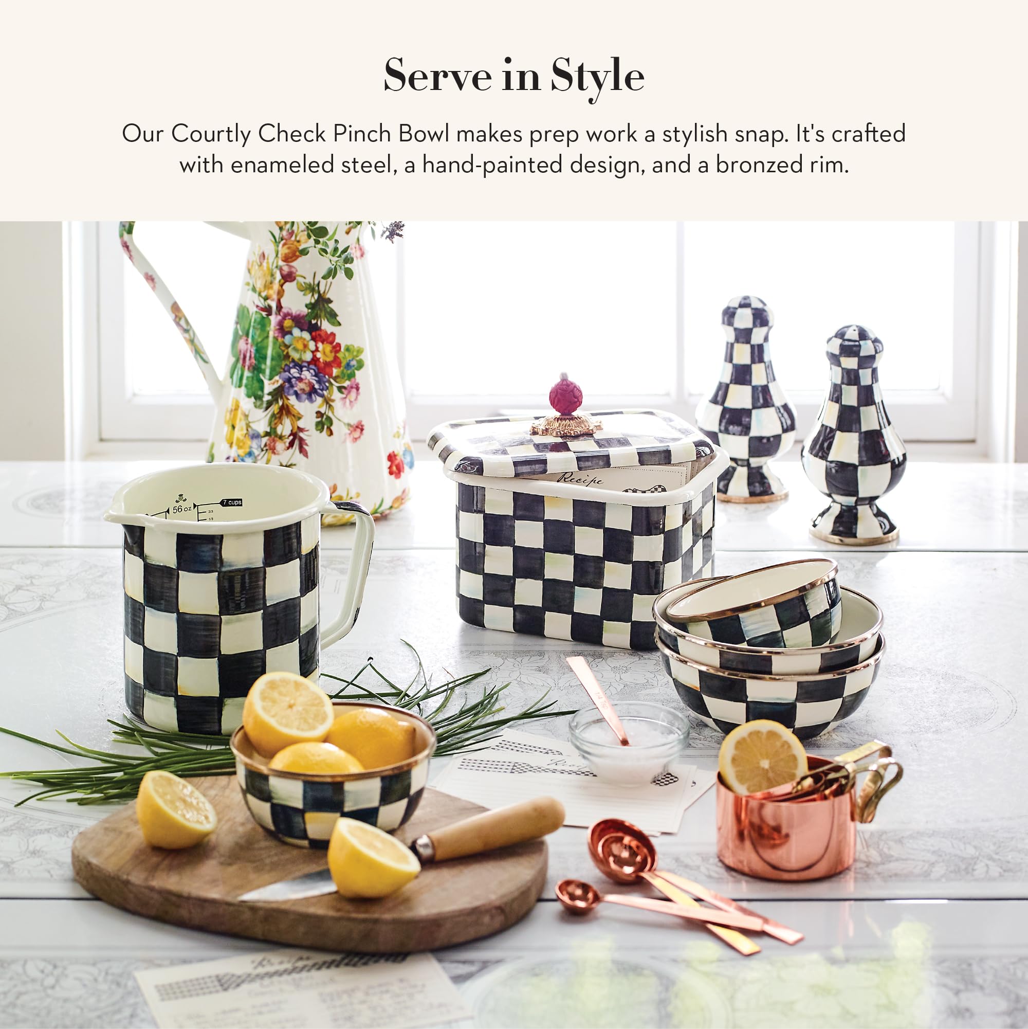 Amazon.com | MACKENZIE-CHILDS Enamel Pinch Bowl, Small Bowl