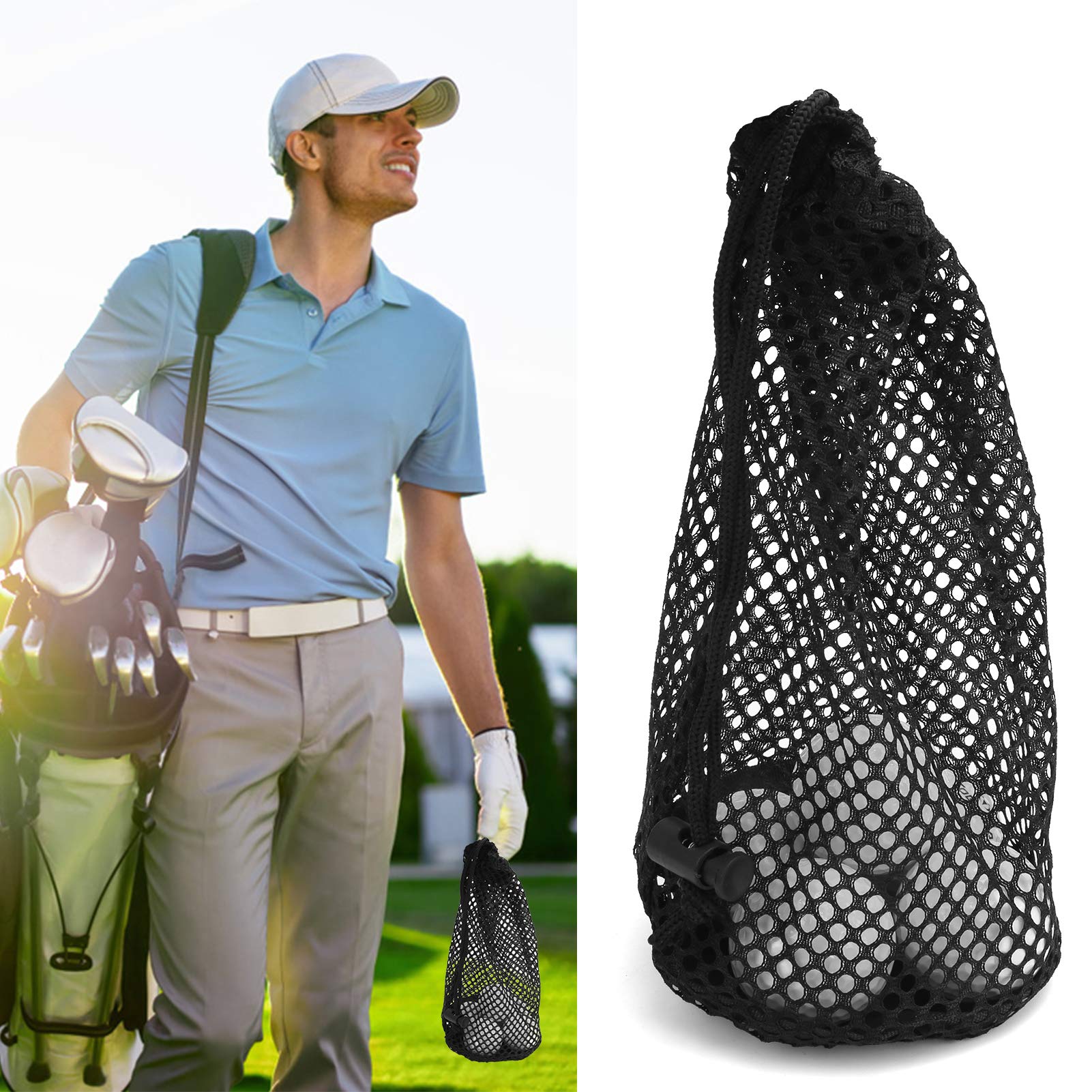 Borsa Rete Per Palline - 3 Pezzi, Nylon, Leggera E Pratica Per Tennis E Sport - Foto 9