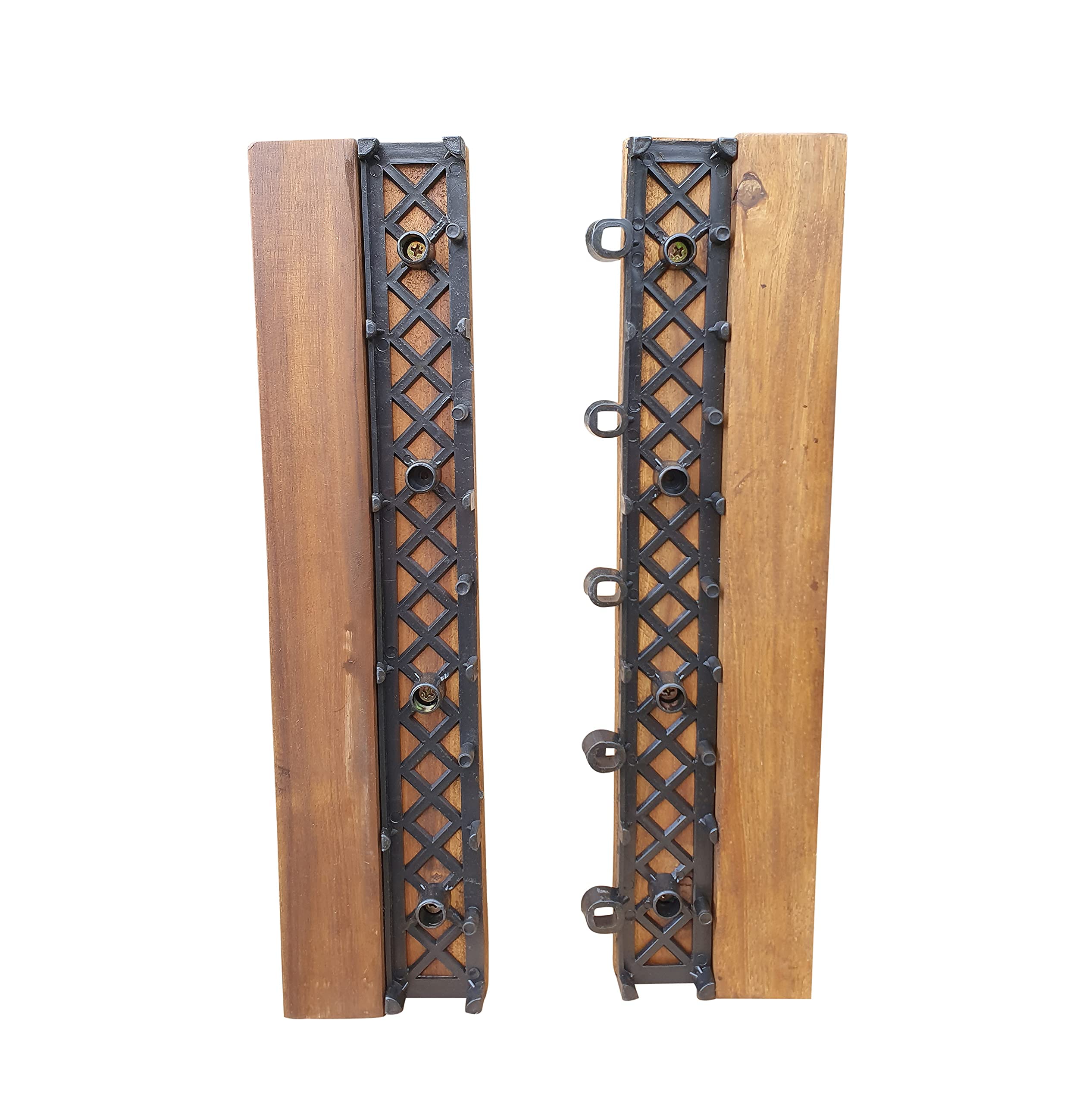 ClickDeck 8X Straight Edges Wooden Hardwood Interlocking Decking Tiles