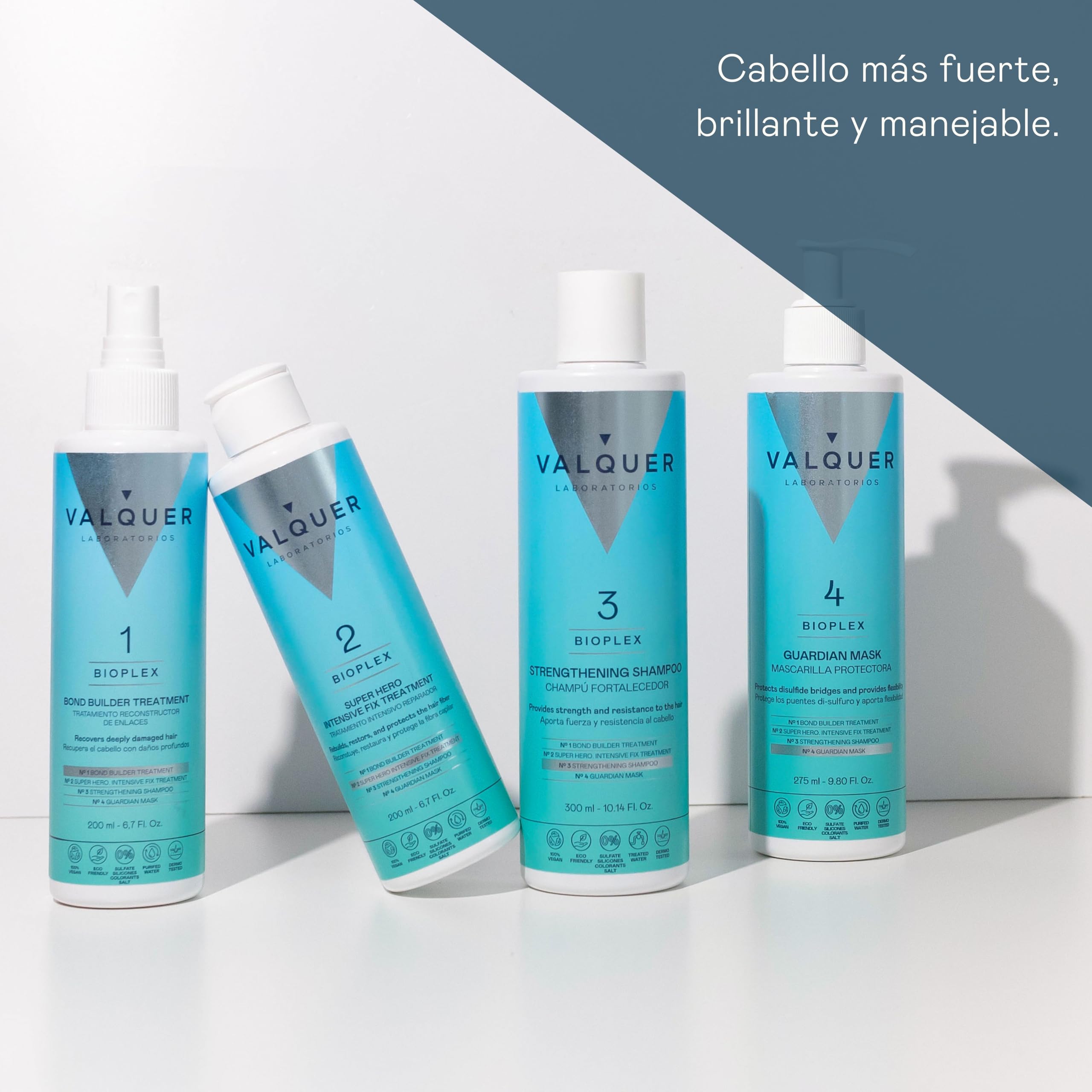 VALQUER Bioplex Tratamiento Capilar Hidratante y Reparador | Protección Intensiva y Reconstrucción Profunda del Cabello Dañado, Seco y Teñido | Apto para Todo Tipo de Pelo | Vegano | 975 ml