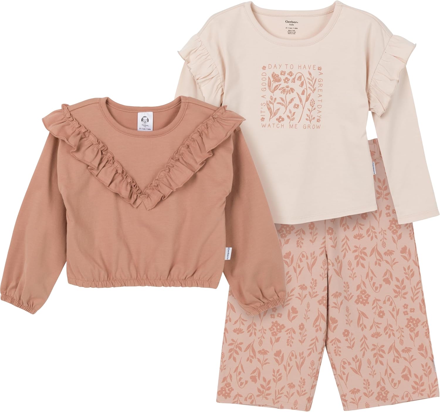 Gerber baby-girls Toddler Girls' 3-piece Set