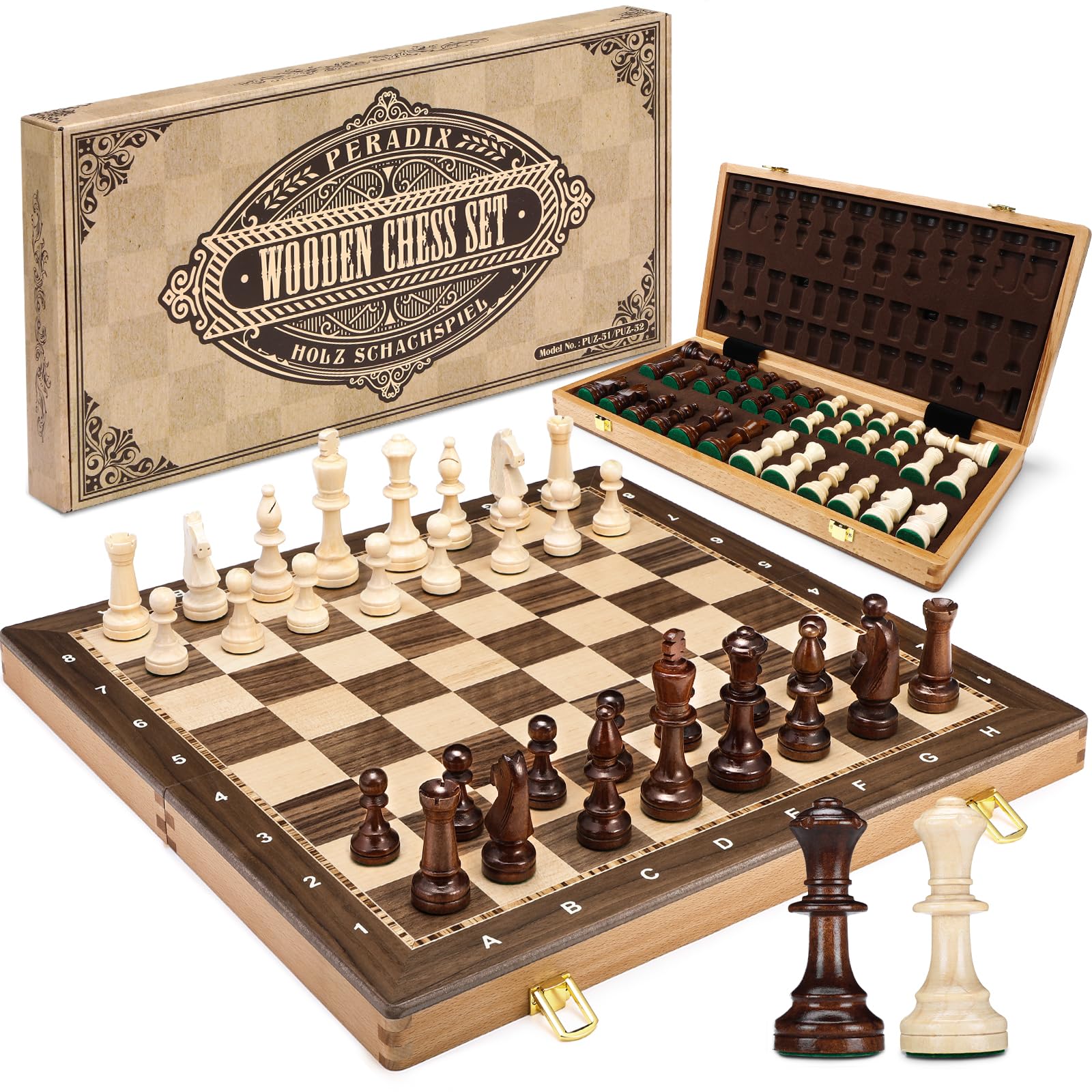 peradix jeu d'échecs bois 48 cm