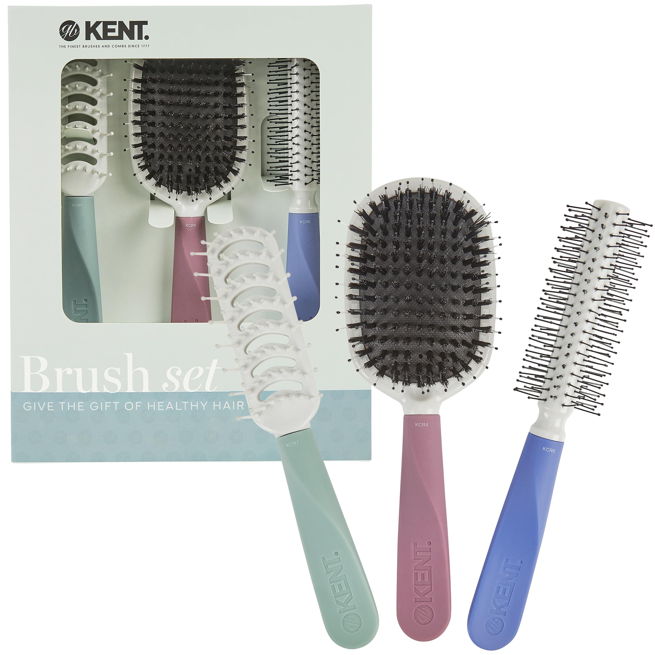 Kent Create Gift Set - Hair Brush Set for Women with 3 Award-Winning Styling Hairbrushes for Root Lift, Smoothing, Volume & Curls, Premium Women’s Gift Set for Healthy, Shiny Hair
