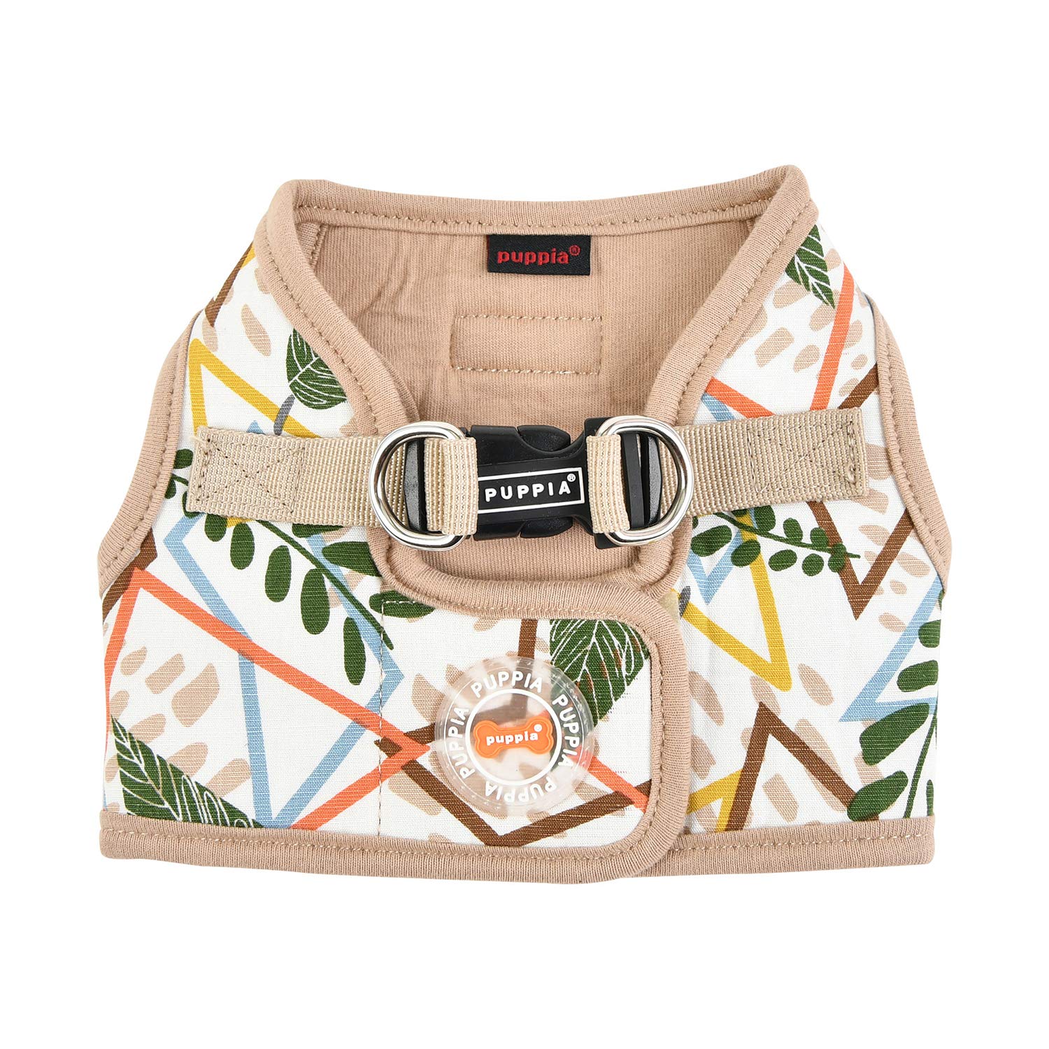 Puppia Botanical Harness B Dog Harness, Beige, L