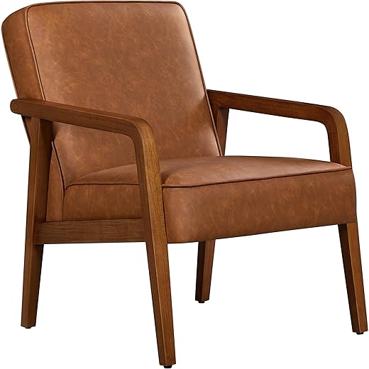 Yaheetech Vintage Lounge Chair – Light Brown