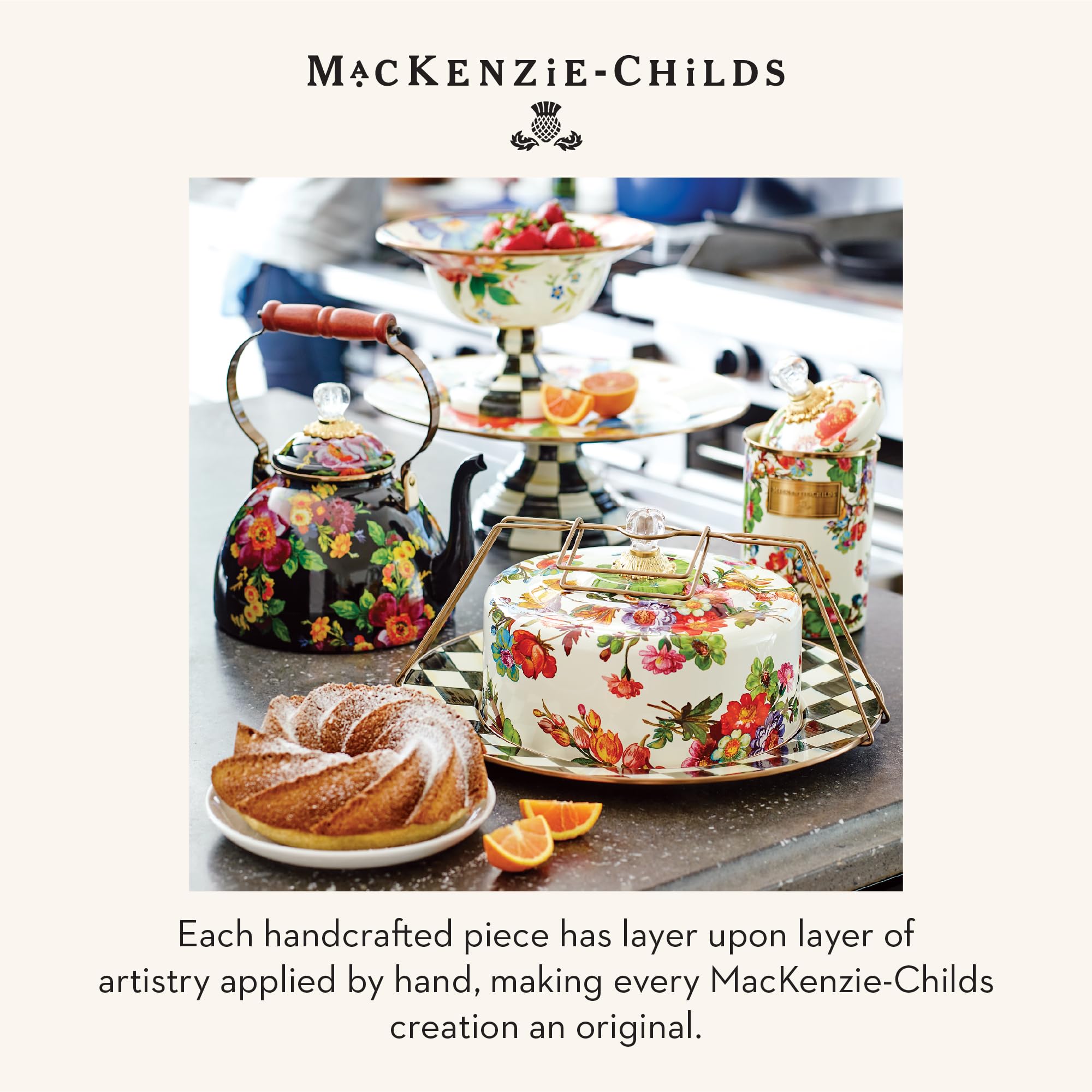 Amazon.com: MACKENZIE-CHILDS Cake Carrier, Cake-Dish Serving