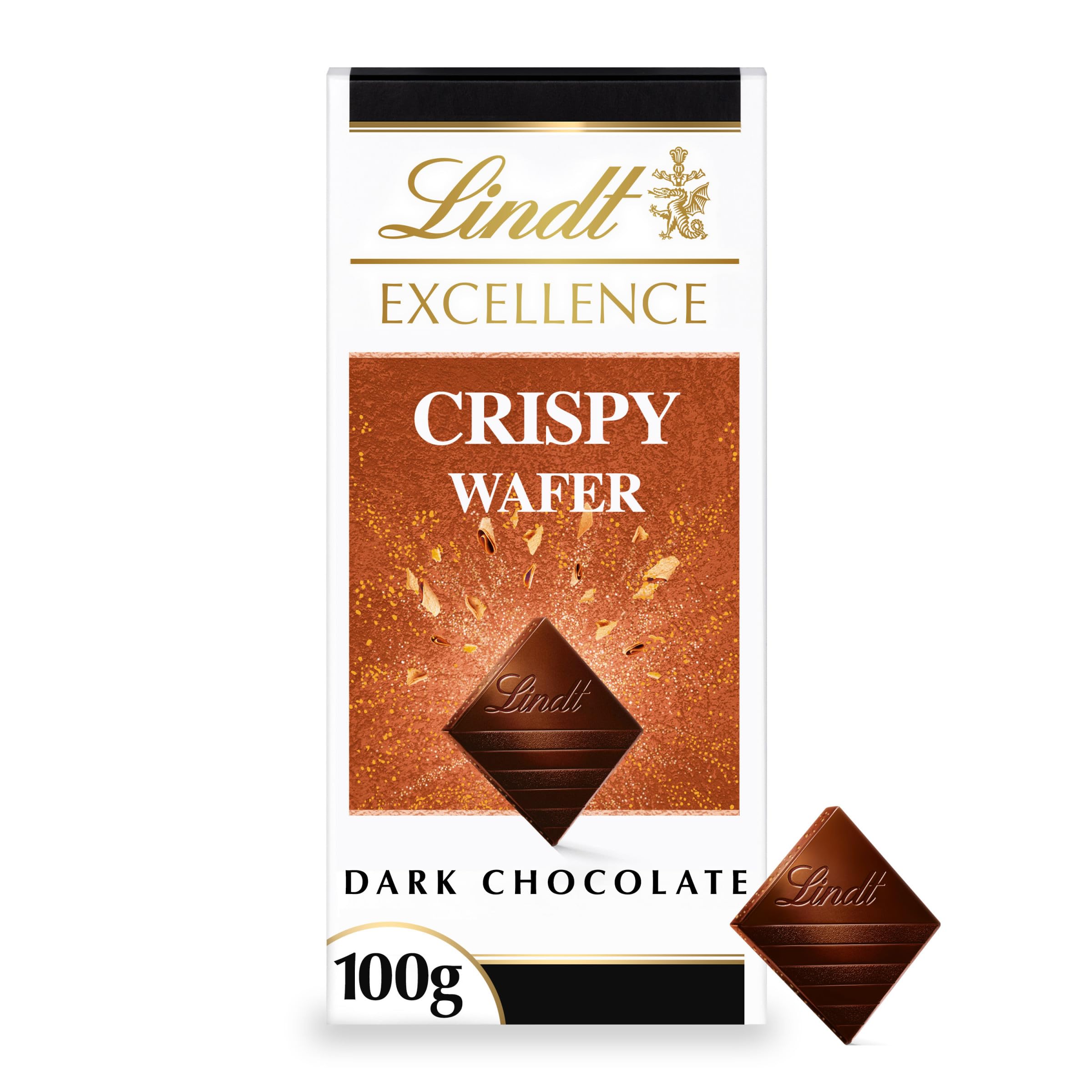 Lindt Excellence Crispy Wafer Dark Chocolate Bar, 3.53 oz ℮ 100 g
