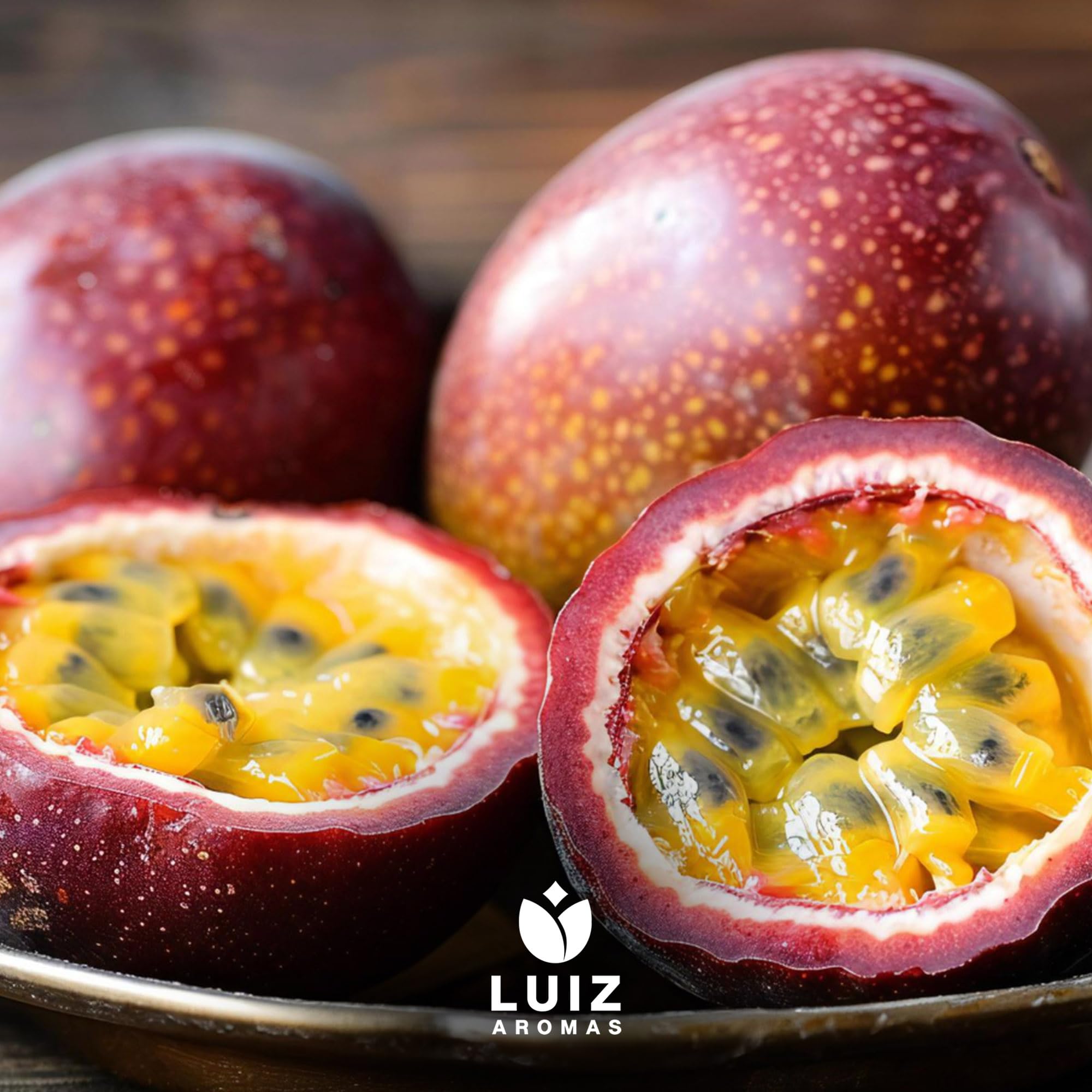 LUIZ AROMAS | Aroma Maracuyá - Aroma Alimentario en Gotas para dulces de Hornear, Pasteles, Bizcochos y Tartas | Producto Vegano sin Calorías y sin Azucar | Producto 100% Italiano (100g)