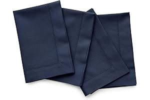 Solino Home Navy Blue Linen Napkins