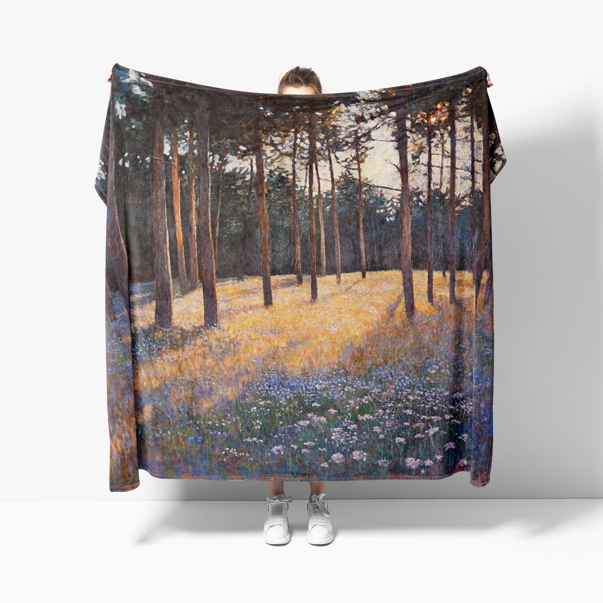 Lekki antystatyczny koc wełniany XXL 180 x 220 cm światło słoneczne dżungla drzewa kwiaty koc flanelowy super miękki zielony na łóżko sofa biuro ochraniacz na kolana łóżko samochód kemping plaża