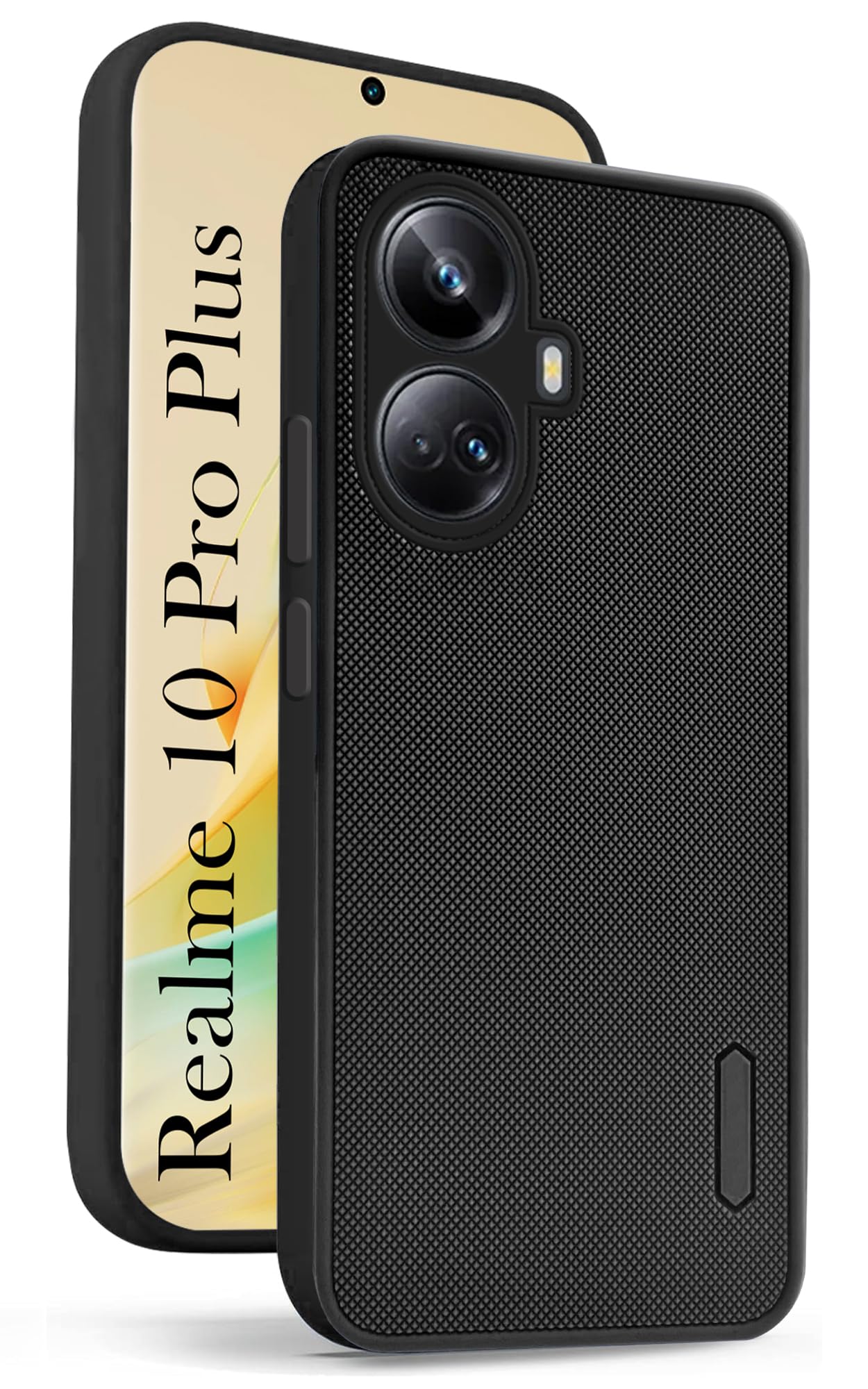 Jkobi Back Cover Case for Realme 10 Pro Plus (Textured Grip Design | Camera Protection | Slim and Light Weight | Soft Touch and Feel | Black) (B0D16ZH5SN) Amazon Price History, Amazon Price Tracker