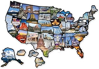 EverStrong RV State Sticker USA Travel Map for Motorhome - Travel Trailer Accessories - Camper Decals for Outdoor & Indoor - RV Decals, RV Sticker Map (21in x 15in)
