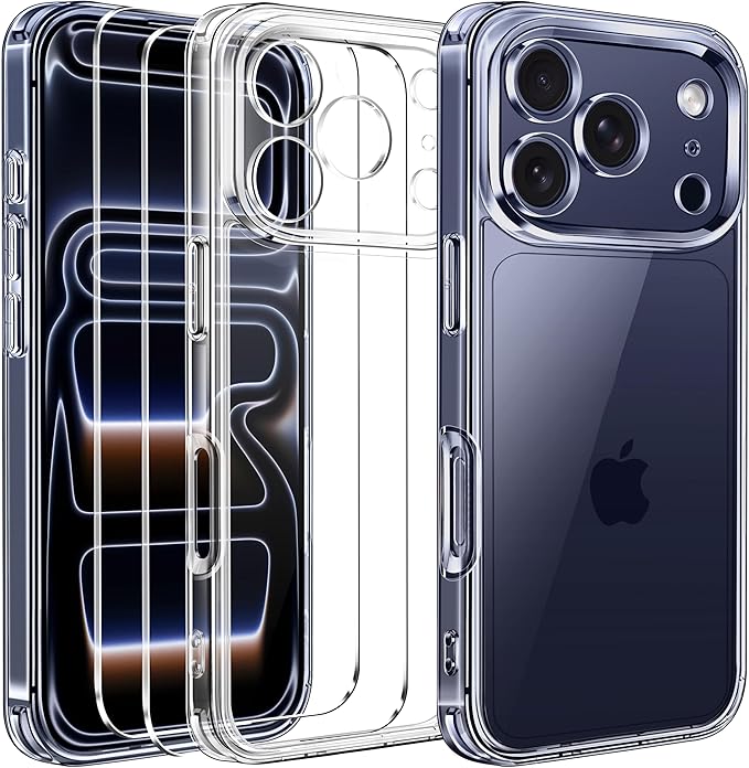 ivoler 3-in-1 Clear Case for iPhone 17 Pro Max