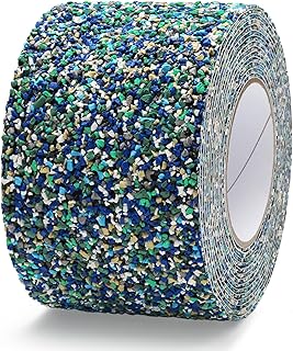 QILIMA Pool Anti Slip Tape Waterproof 4" x 15ft -Blue, Outdoor/Indoor Waterproof, Traction Stair Strips for Outdoor Steps, Non Skid Rubber Grip Tape for Trails, Bathroom, Shower
