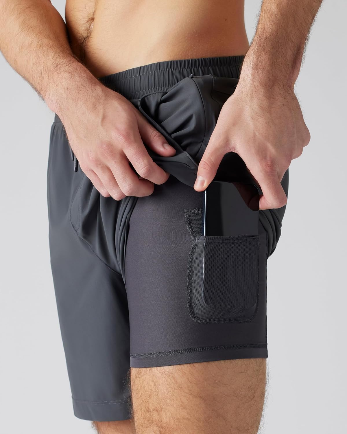 Rhone 7" Pursuit Short - Mens Lined Workout Short, Lightweight, All-Way Stretch Gym Short with Medium Compression Liner - Image 2