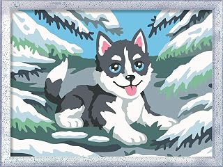 Ravensburger CreArt Frecher Husky - Malen nach Zahlen ab 9 Jahre