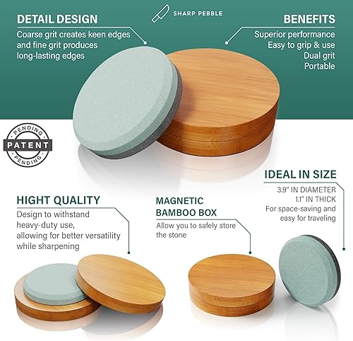 Miniatura 3 de Sharp Pebble Kit de piedras para afilar cuchillos 3000/8000 y piedra de hacha con piedra aplanadora