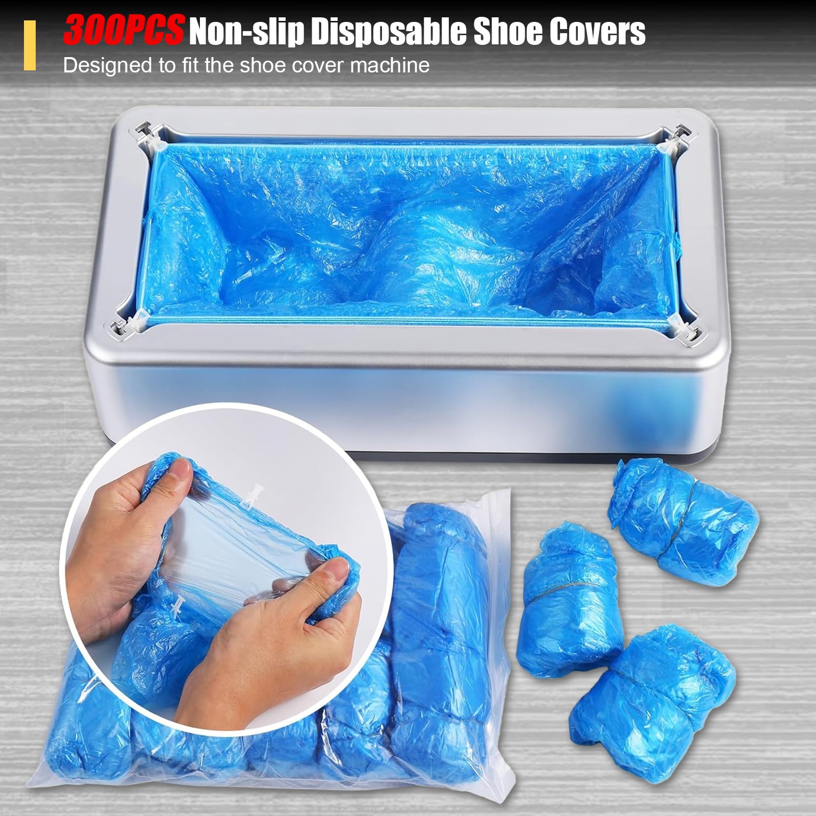 Copriscarpe automatico con 300 pezzi, usa e getta, per casa, ufficio, hotel, supermercato, laboratorio, antiscivolo e impermeabile