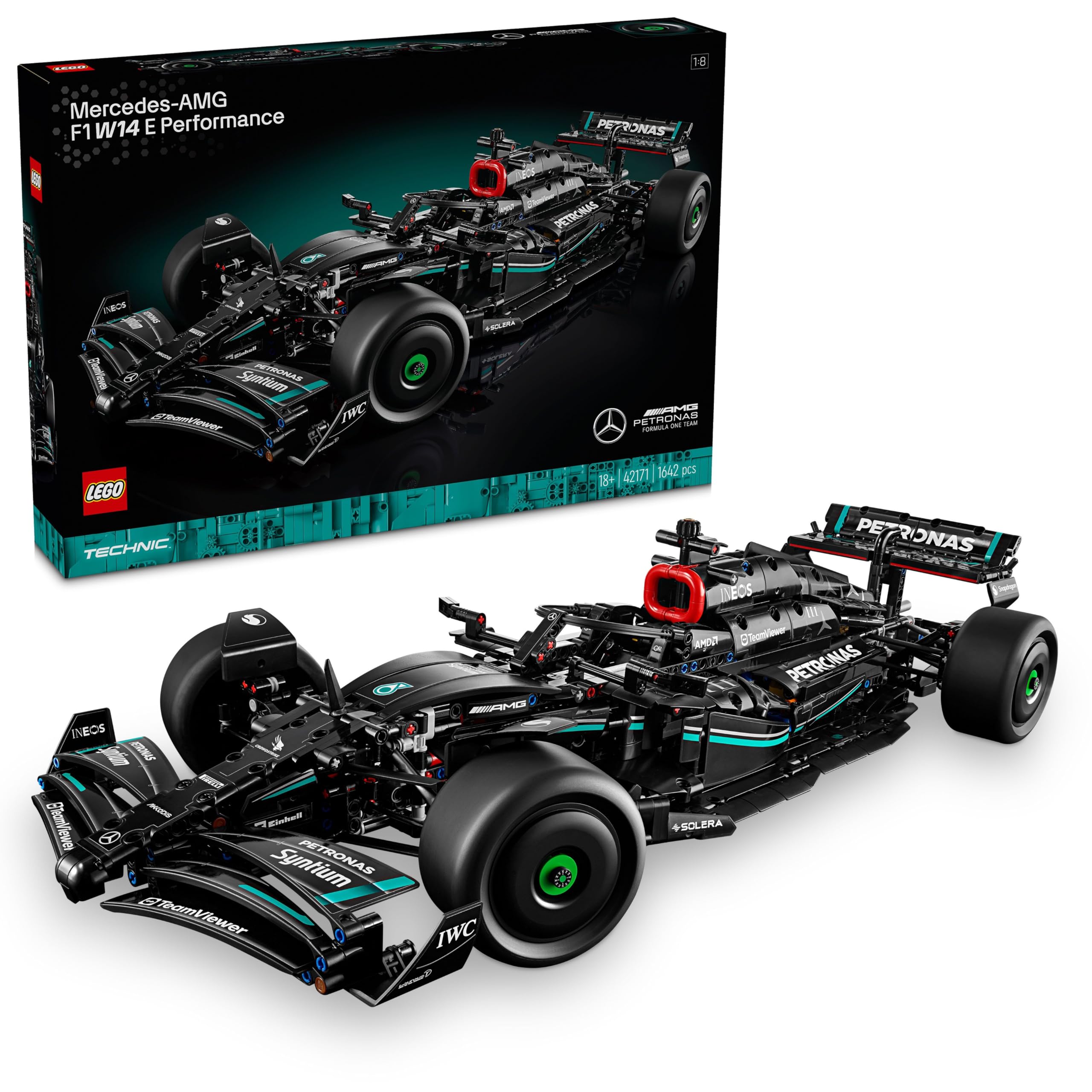 LEGO Technic Mercedes-AMG F1 W14 E Performance, Modellino da Costruire di Auto da Corsa per Adulti, Macchina in Scala 1:8, Kit Modellismo Supercar, Idea Regalo per Lui, Lei, Marito o Moglie 42171