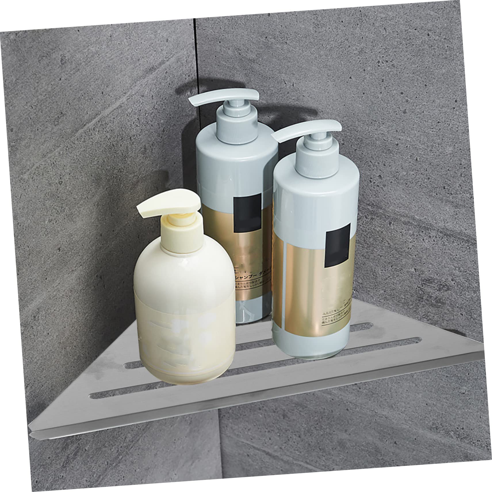 Zerodeko Scaffale Angolare Doccia in Acciaio 304 Per Bagno, Mensola Per Shampoo e Accessori, Organizer Senza Foratura Per Spazio Ristretto