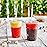 GUSTO Clear Plastic Cups with Flat Lids [10 oz - 100 Count] - Disposable Iced Coffee Cups with Lids - PET Plastic Cold Cups for Smoothies, Juices & To-Go Drinks - Formerly Comfy Package