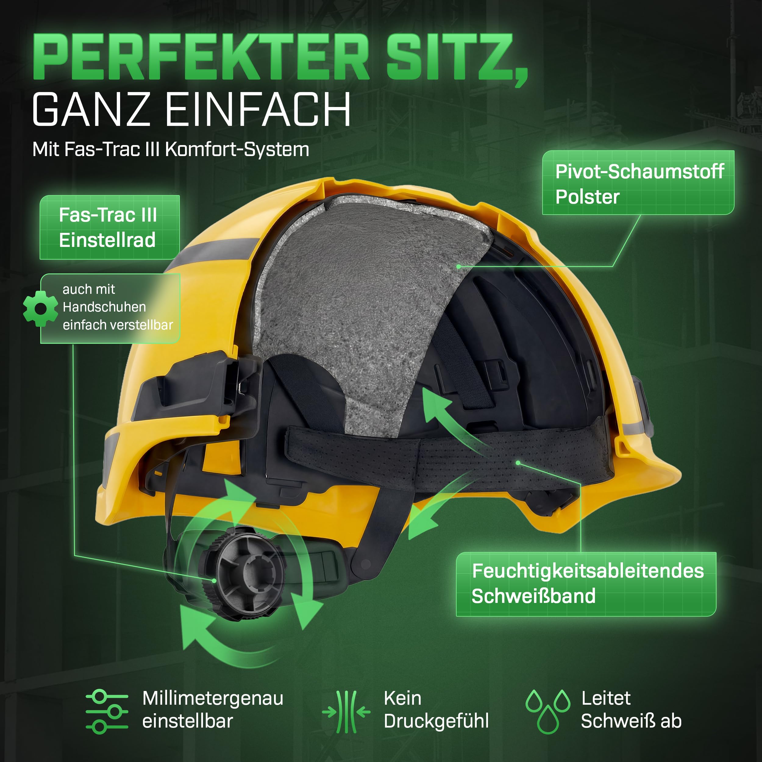 MSA V-Gard H1 Novent - Casco protettivo non ventilato per cantieri e elettricisti, conforme alla norma DIN EN 397 per il lavoro