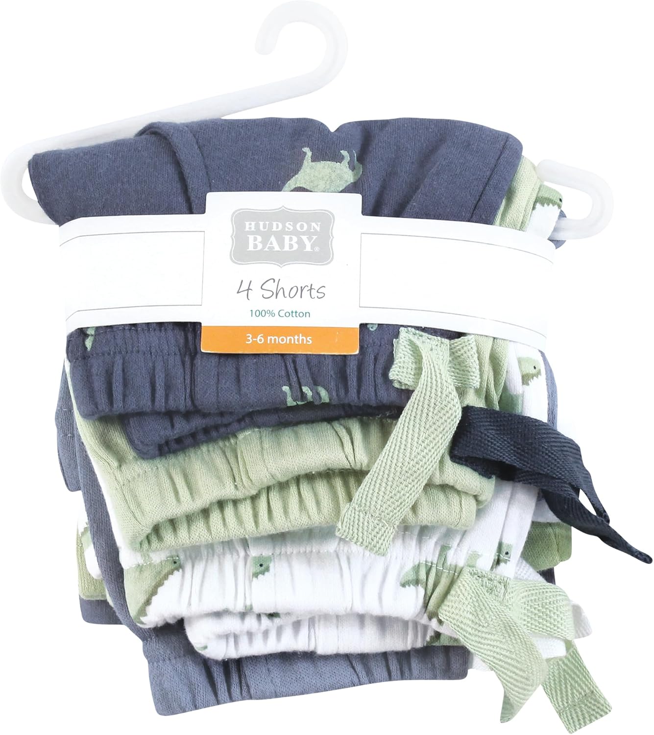 Hudson Baby Baby Shorts Bottoms 4-Pack 9-12 Months Mighty Cute Dino image 2 of 6 B0F57L2R62