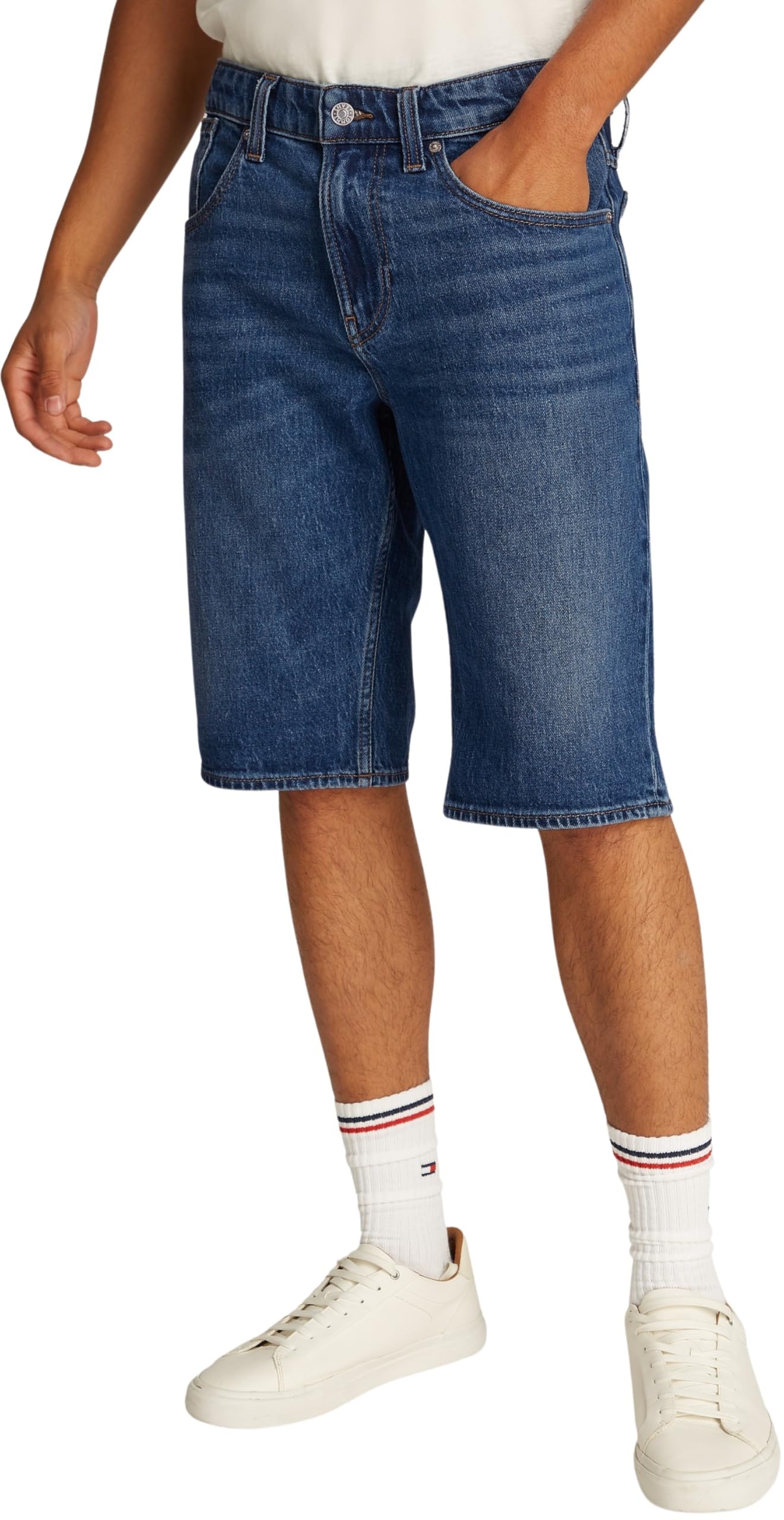 Tommy Jeans Herren Jeans Shorts Ronnie Wide Leg