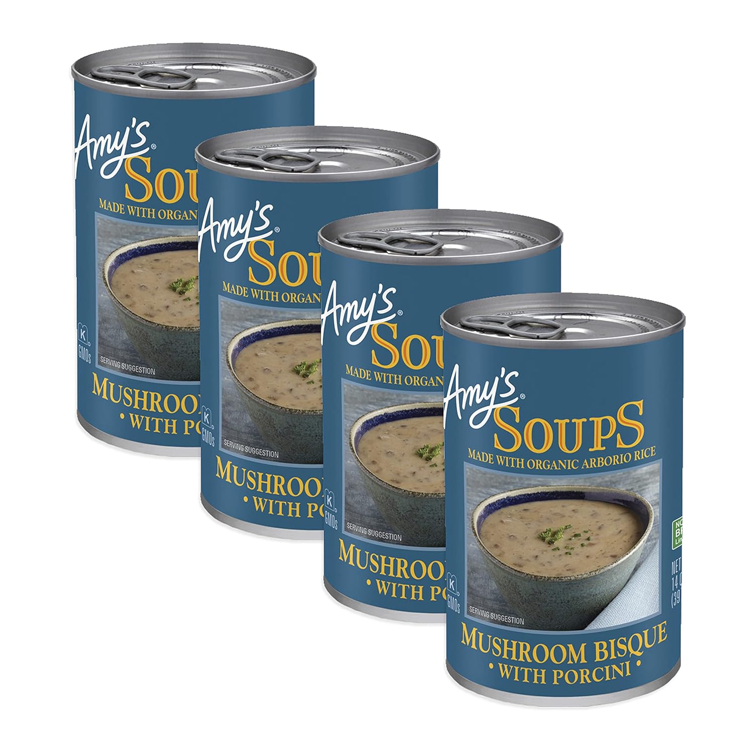 Amy's Organic Soups 14 Oz (Pack of 4) (Mushroom Bisque with Porcini)