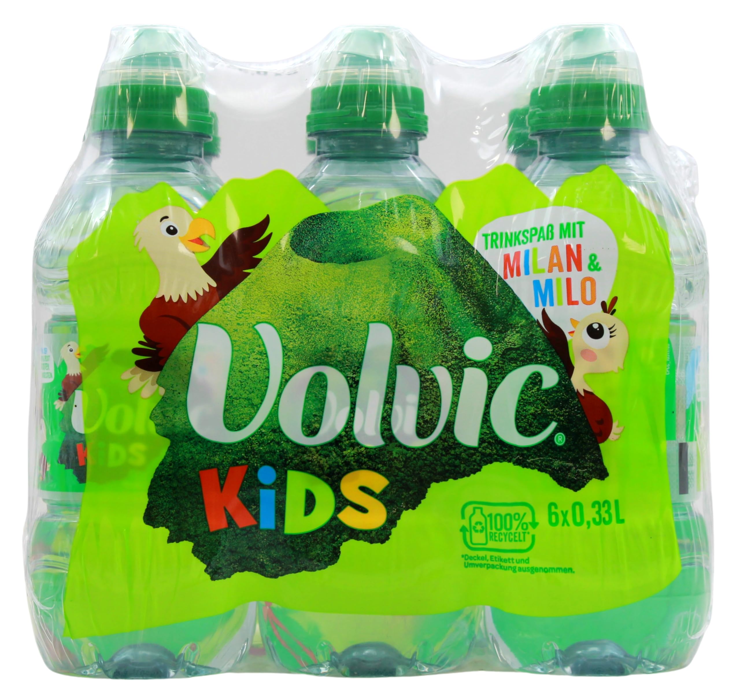 Volvic Kids Naturelle Natürliches Mineralwasser ohne Kohlensäure, 18er Pack (18 x 0.33 l) EINWEG