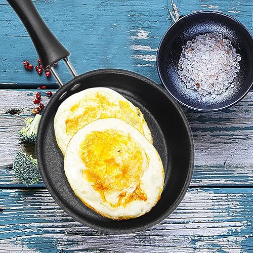 Miniatura 2 de Rehomy Mini sartén antiadherente para huevos y tortillas, sartén individual de 5.5 pulgadas, infusión de diamante, sartén multiusos diseñada para