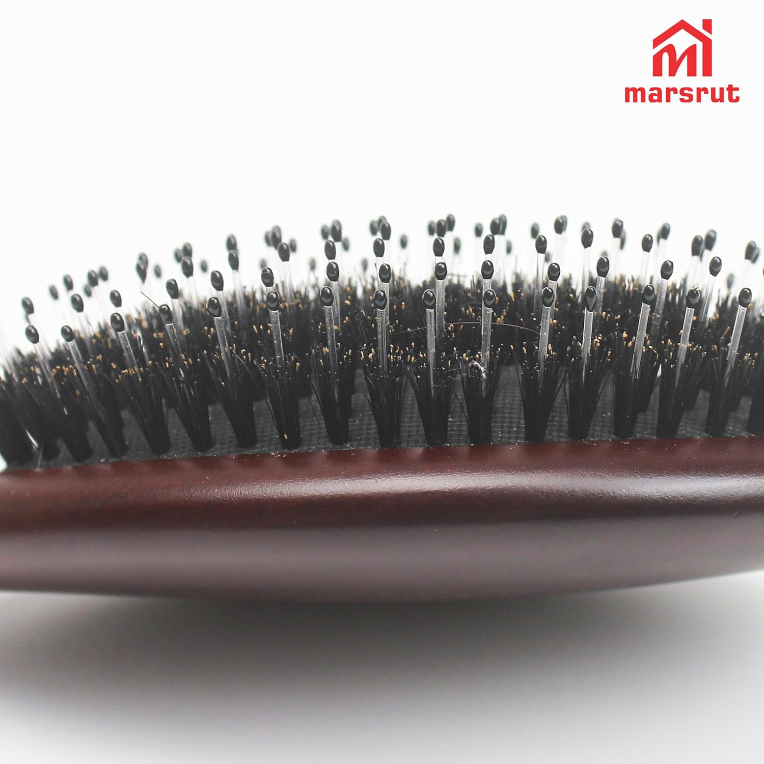 No Shampoo Hair Brush for Fine Thin Hair, Soft Bristle Scalp Massage Comb, Natural Wood Medium Multifunctional Massager for Women Men Oily Hair Care Cleansing Growth Enhance Shine Texture, Slick Back - Image 8