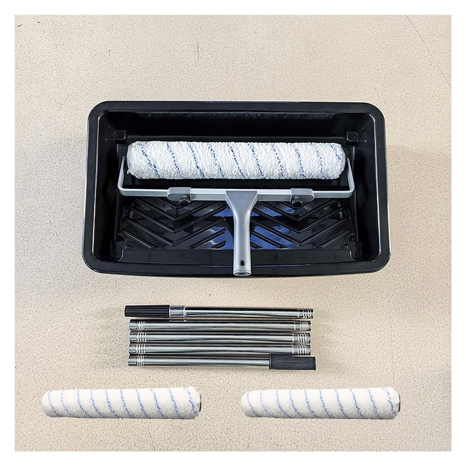 Farbroller wandfarbe Farbroller-Set mit verstellbarer Verlängerung, Innenmalerzubehör mit ergonomischem Griff, einfache Mikrofaserwalzen, Malerpinsel für Haus, Beton