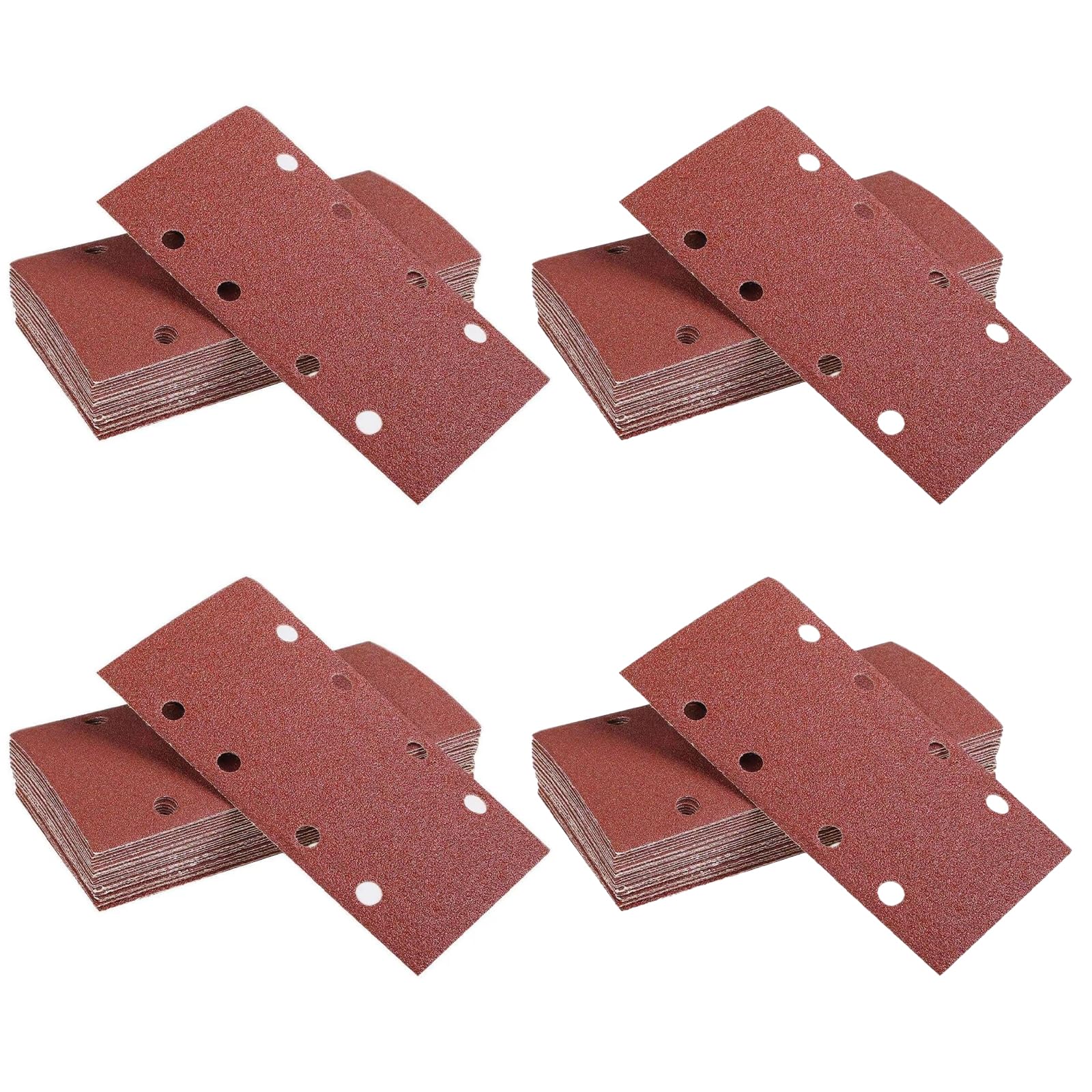 5 Feuilles Abrasives (93 X 185 Mm, Perforées, Grain 40, Pour