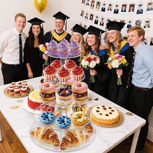 Miniatura 8 de Soporte redondo de 5-8 niveles para cupcakes., Transparente