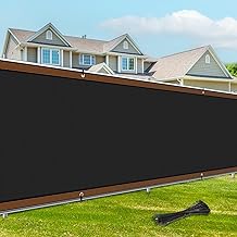 NZQXJXZ 1.2 x 15 m Outdoor Garden Privacy Screen Polyethylene UV and Wind Resistant for Patio, Balcony, Garden - with Holes and Cable Ties