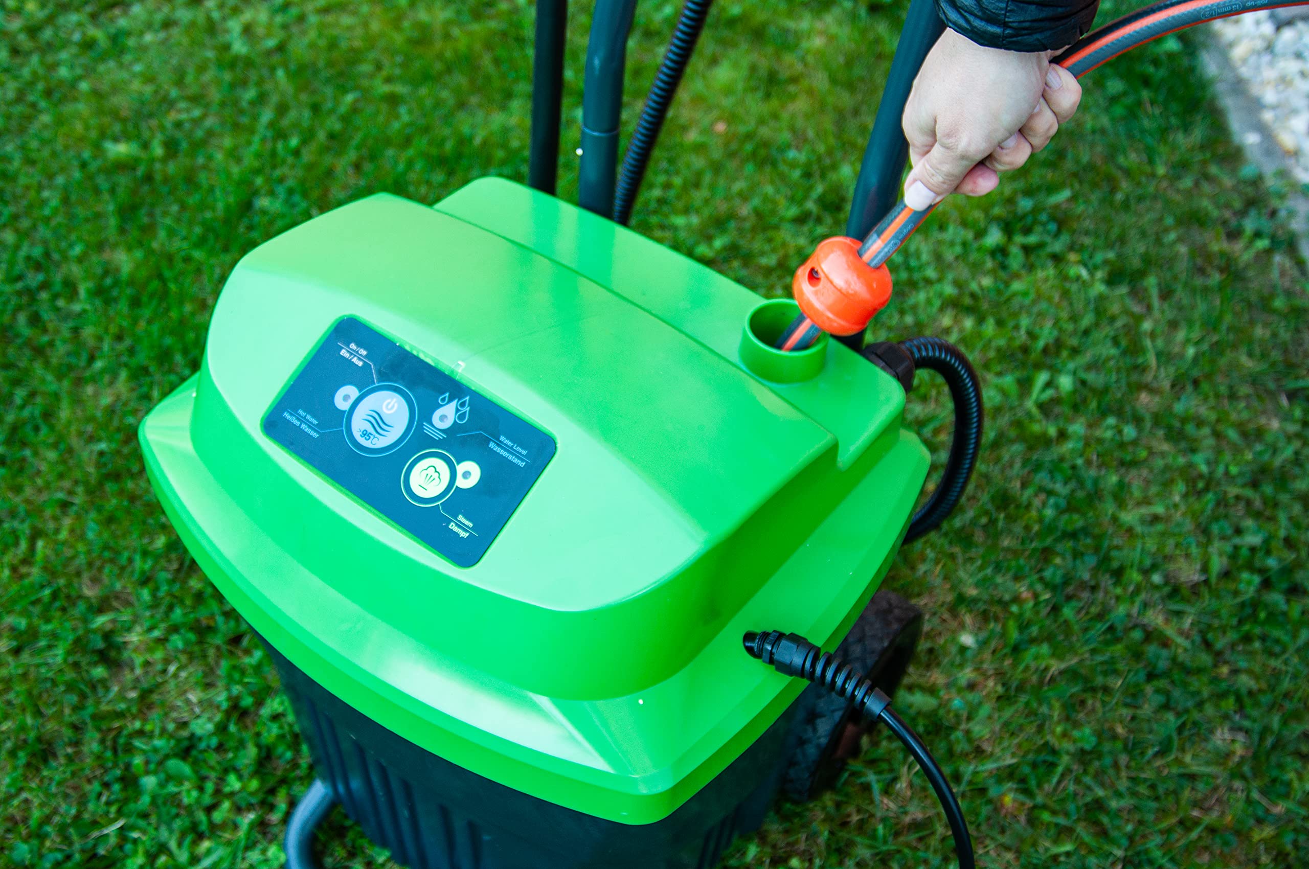 Désherbeur eau chaude - pour pavés, pelouse & jardin | Désherbeur électrique sans chimie/flamme/gaz (+ nettoyeur vapeur) | Unkrautfuchs