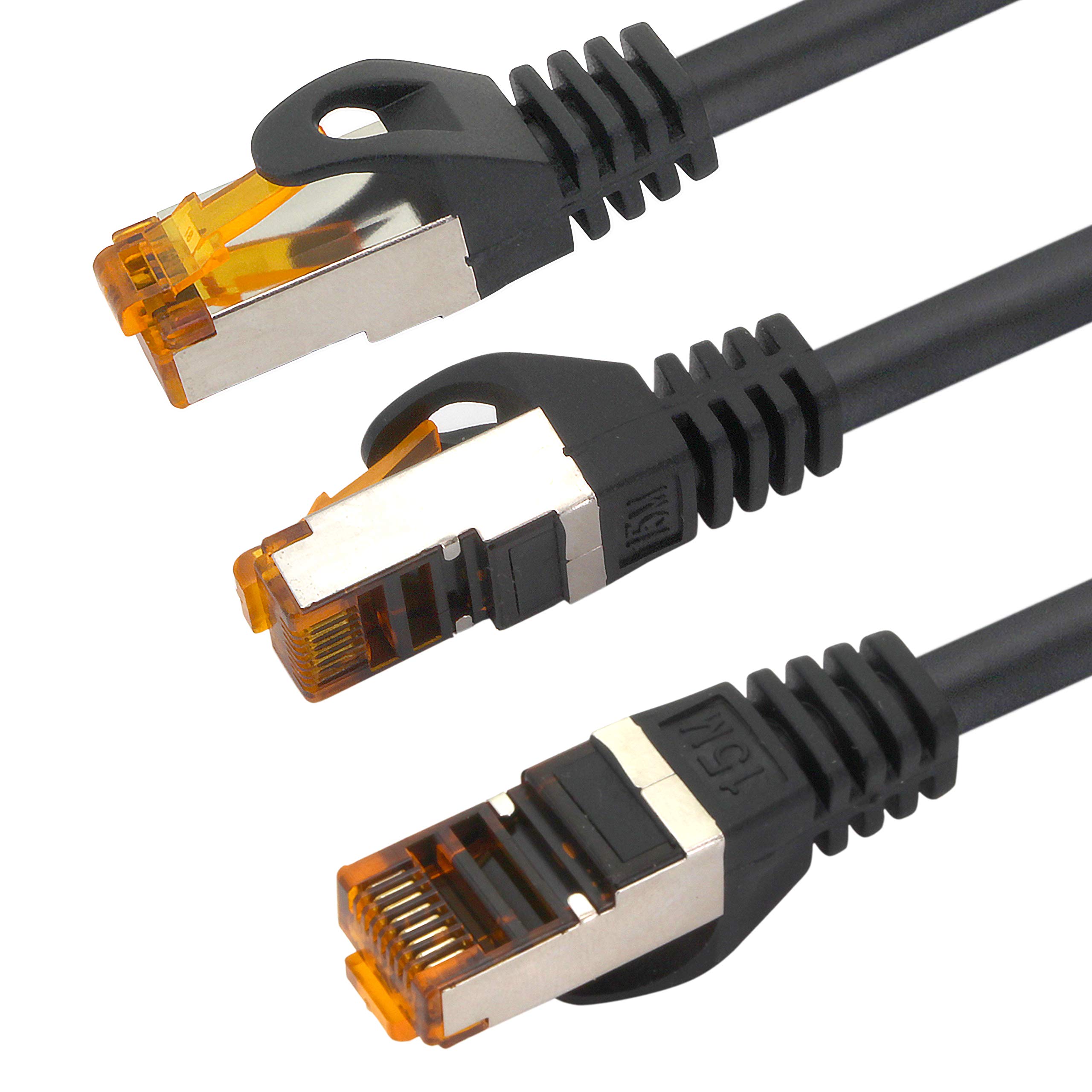 1aTTack.de 368266 Câble réseau extérieur Cat.6a 75 m - noir - Câble patch Cat6a (SFTP PIMF) 10 Gb/s avec connecteur Rj45-1 pièce 75 mètres noir