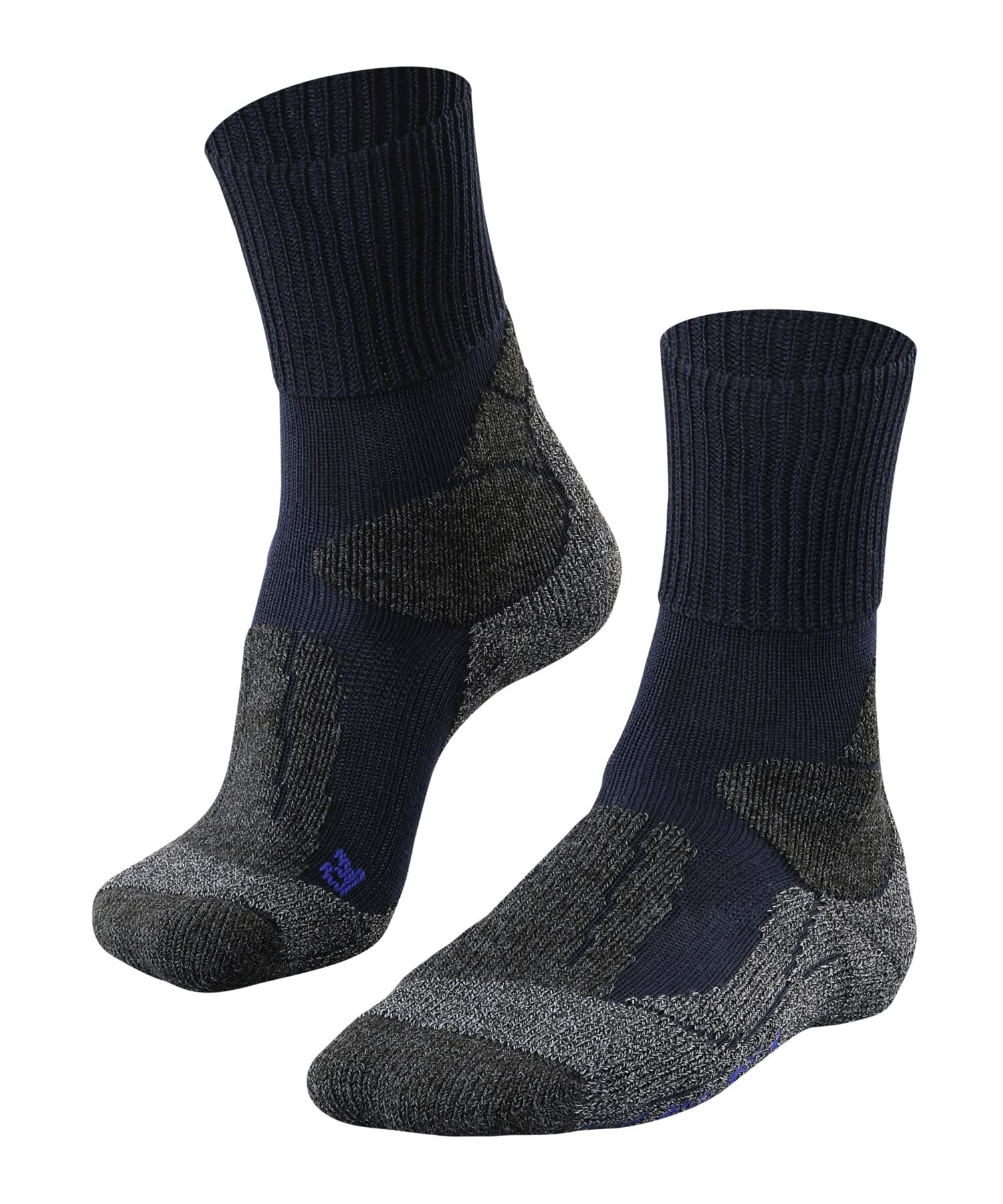 FALKE Men's TK1 Adventure Cool M So Lyocell Functional Yarn Thick Anti-Blister 1 Pair Hiking Socks, Blue Marine 6120, 9.5-10.5