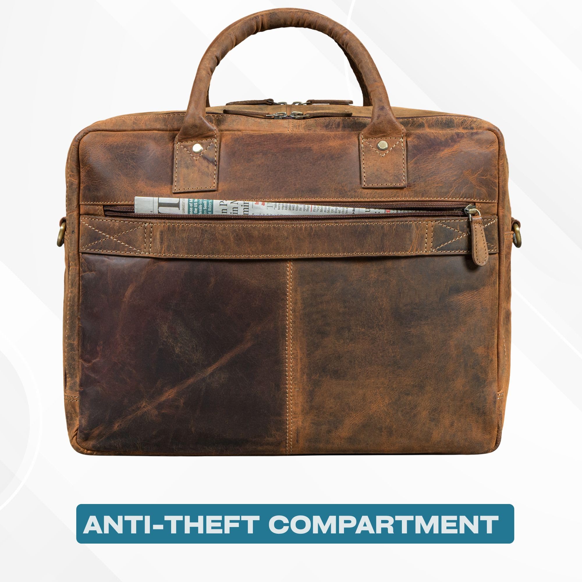 STILORD "Jerome Aktentasche Leder Herren Schwarz Businesstasche mit Laptopfach 15,6 Zoll Laptoptasche Echtleder Arbeitstasche Männer Bürotasche Ledertasche Lehrertasche