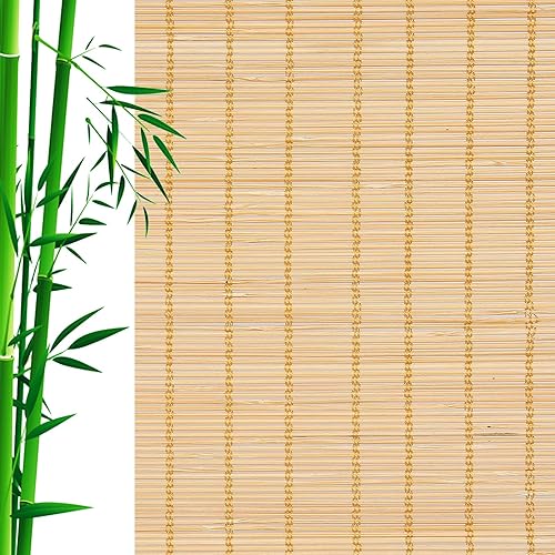 Miniatura 3 de Chaudix Persiana romana de bambú opaca para exteriores, ideal para interiores y exteriores, con forro para patio, cocina, baño, balcón, pérgola