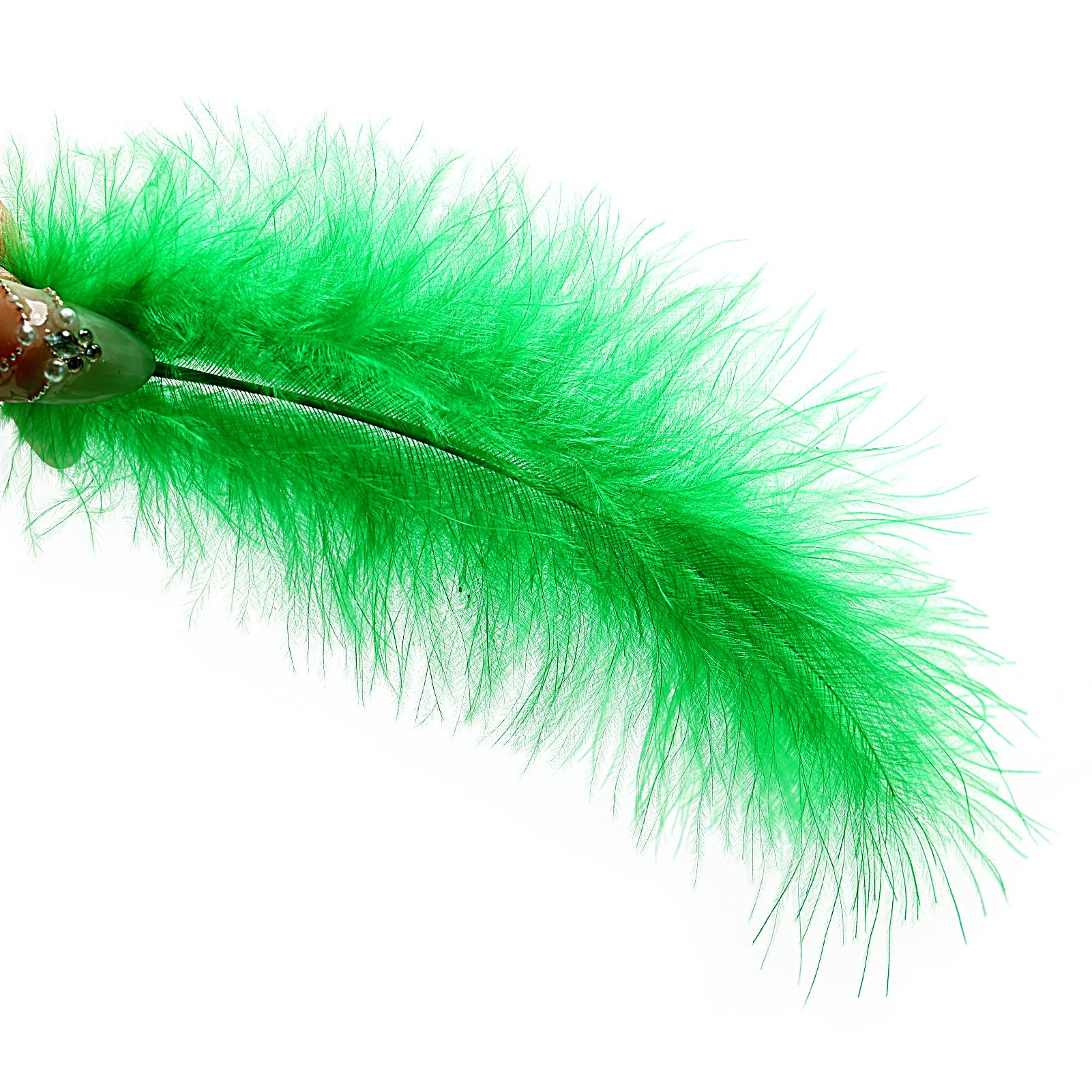 THARAHT Puszyste pióra marabutowe z indyka, 10-15 cm, do rzemiosła, łapacz snów, Mardi Green025, maskarada, dekoracja imprezowa, naturalne, puszyste pióra marabuta, indyka, 200 szt