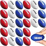 Blulu 30 Pack Mini Foam Football 2.17 Mini Football Party Favor Stress Ball Bulk Small Foam Sports Valentines Ball for Birthday Carnival Reward Party Bag Gift Filler(Red, Blue, White)