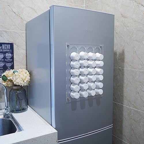 Miniatura 6 de SHENGKADU Organizador de cápsulas de café de montaje en pared compatible con cápsulas de 24 K, encimera funcional en el cajón y adhesivo de montaje