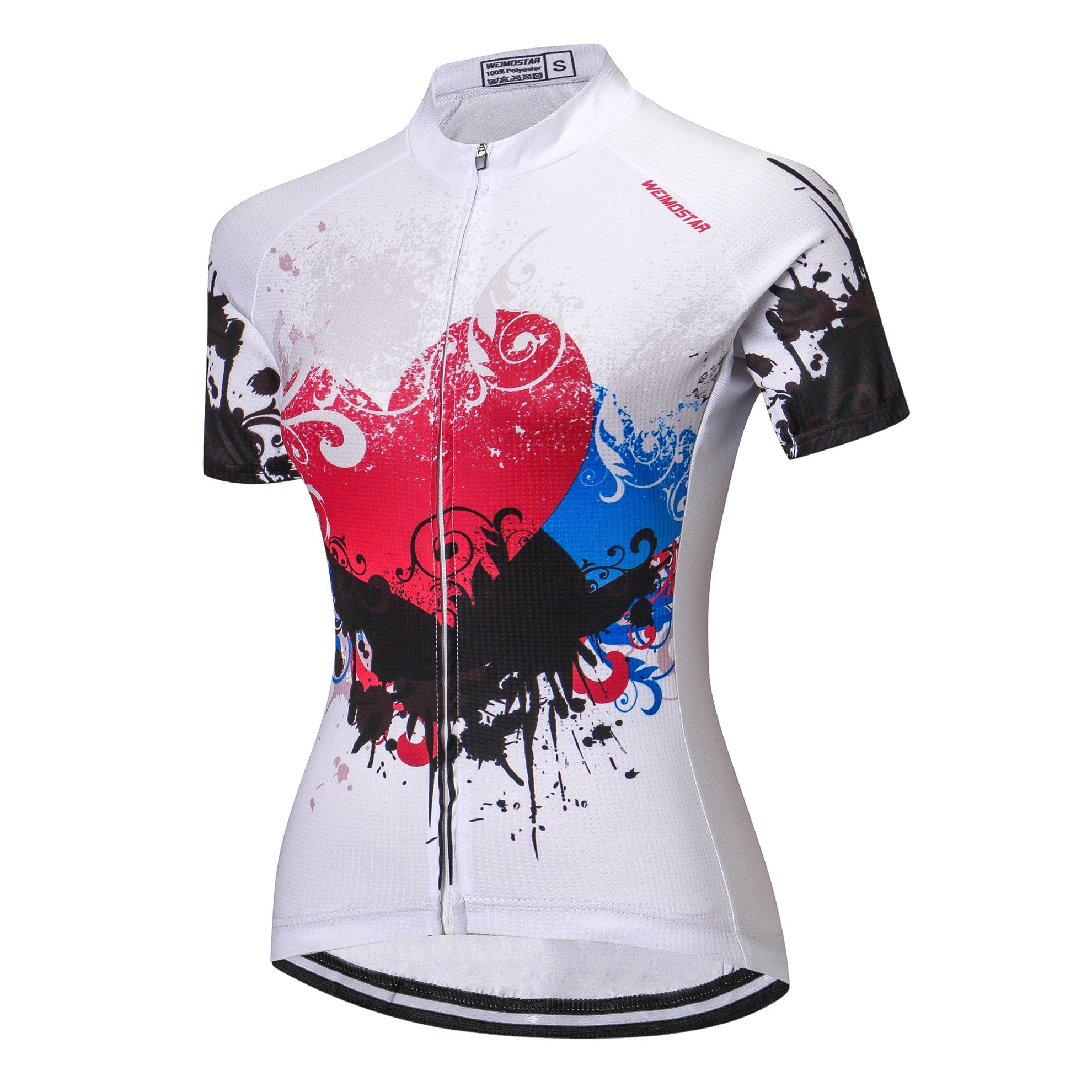 Weimostar Fashion Women's Cycling Jersey Breathable Comfortable Quick Dry Heart 3XL