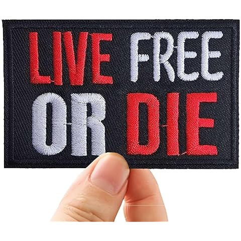 Live Free Or Die Patch, Freedom Boy Live Or Die Iron On Embroidered Patch Emblem fo...