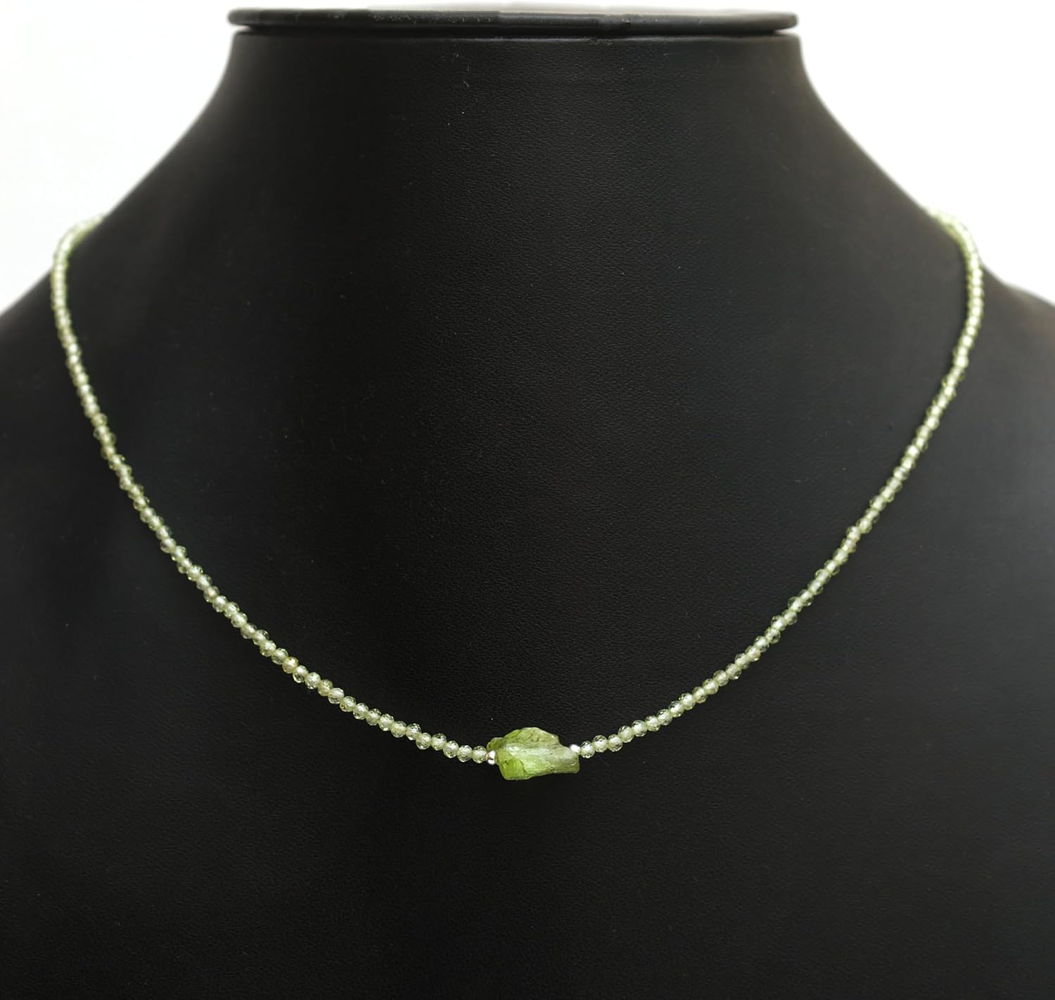 Gempires Gemstone Beaded Necklace with Raw Stone Crystal Jewelry Hypoallergenic 18 Inch Silver Plated Elegant Handmade Jewelry Gifts For Women - Image 2