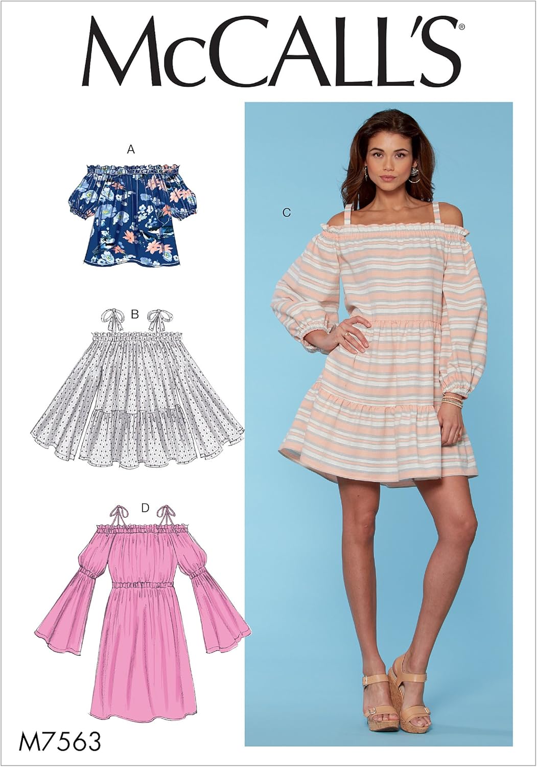 McCall Patterns Misses' Top/Tiered Tunic And Dresses