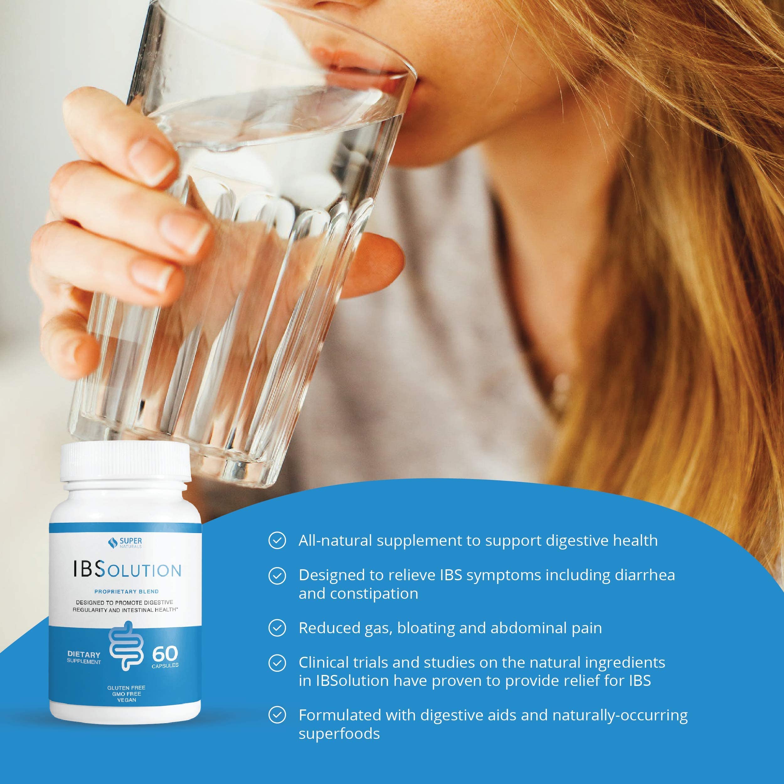 IBSolution AllNatural Supplement to Support Digestive Health, Gas