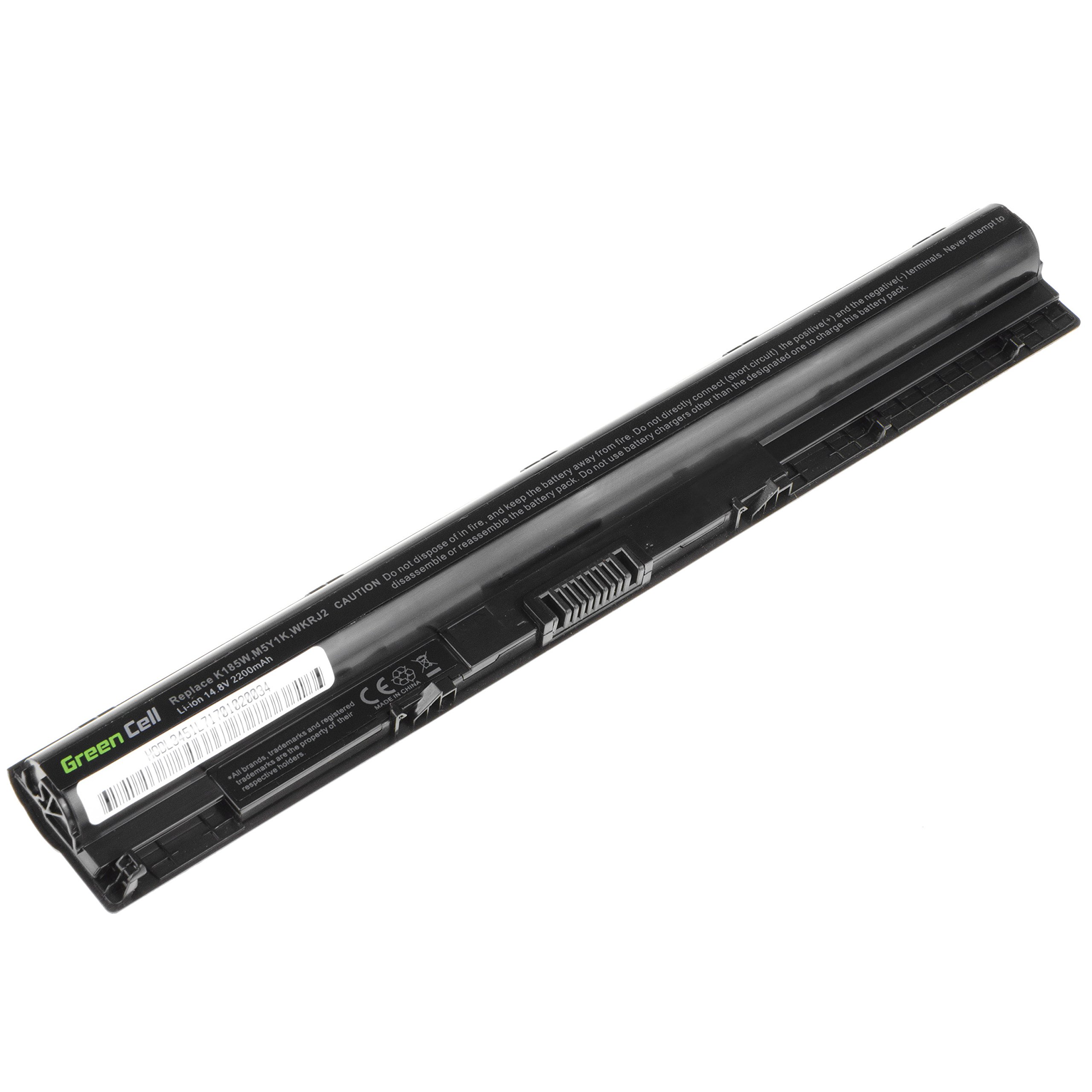 Green Cell Bateria K185W M5Y1K WKRJ2 do Dell Inspiron 14 3451 3452 15 3551 3552 3555 3558 3559 3567 5551 5552 5555 5558 5559 17 5755 5758 5759 Latitude 3470 3570 Vostro 3568 (2200mAh 14.8V Czarna)